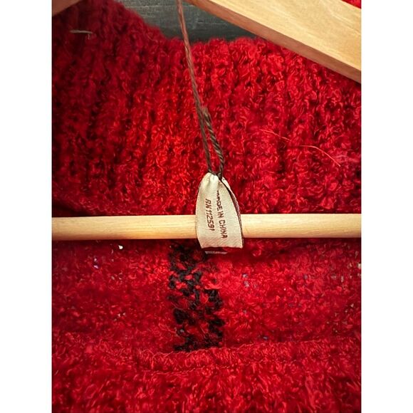 Plaid Cowl Neck Turtle Neck Fringed Poncho Shawl Sweater Cape One Size - Picture 7 of 7